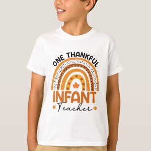 Camiseta Um Professor Infantil Grato Outono Arco-íris Dia d