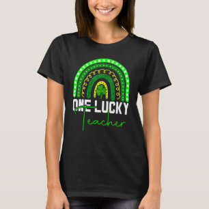 Camiseta Um Professor Kinder Sortudo Arco-íris Leopardo St