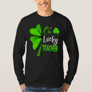 Camiseta Um Professor Sortudo Clover Irish Shamrock Rua Pat