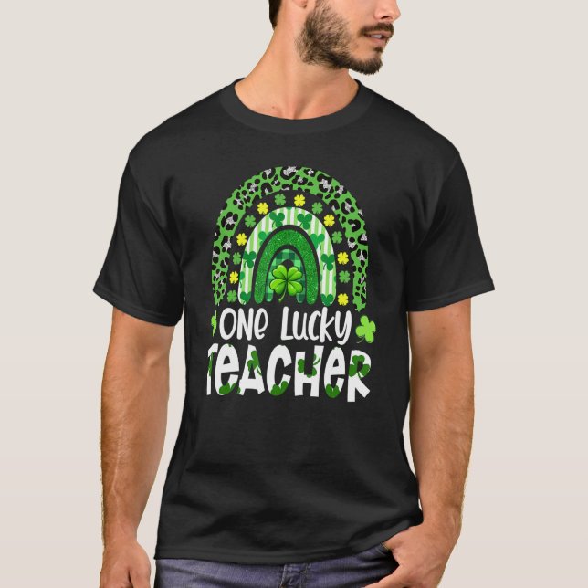 Camiseta Um professor sortudo Dia de São Patrício de profes (Frente)