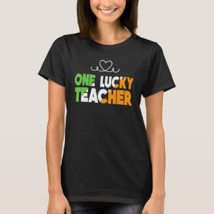 Camiseta Um Professor Sortudo Dia de São Patrício Trevo Hom
