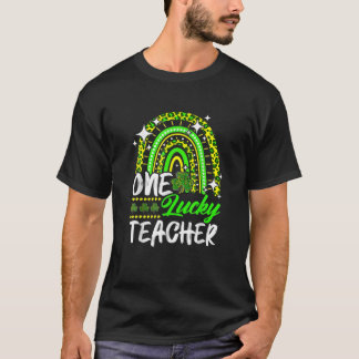 Camiseta Um professor sortudo Rainbow Happy Dia de São Patr
