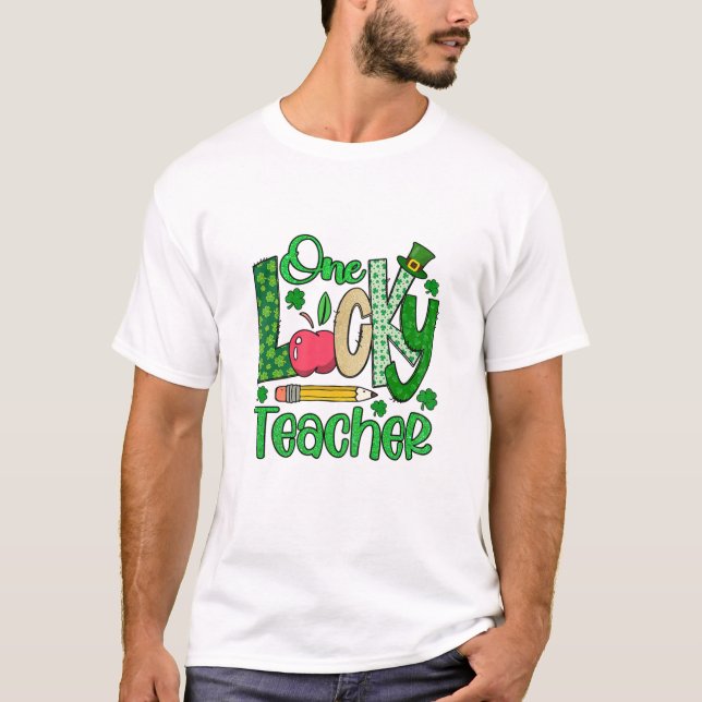 Camiseta Um Professor Sortudo Shamrock (Frente)