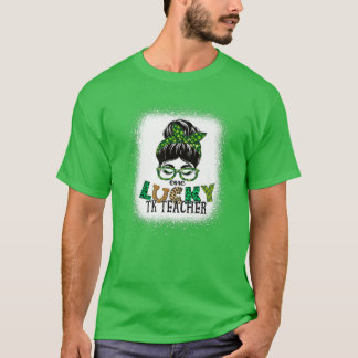 Camiseta Um Professor Sortudo TK Sangrou Rua De Arma Mensag