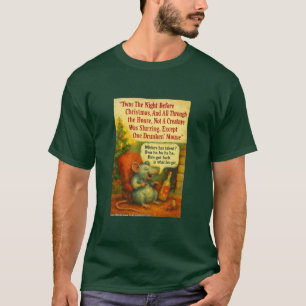 Camiseta Um Rato Bêbado – Caos no Cartão de Natal