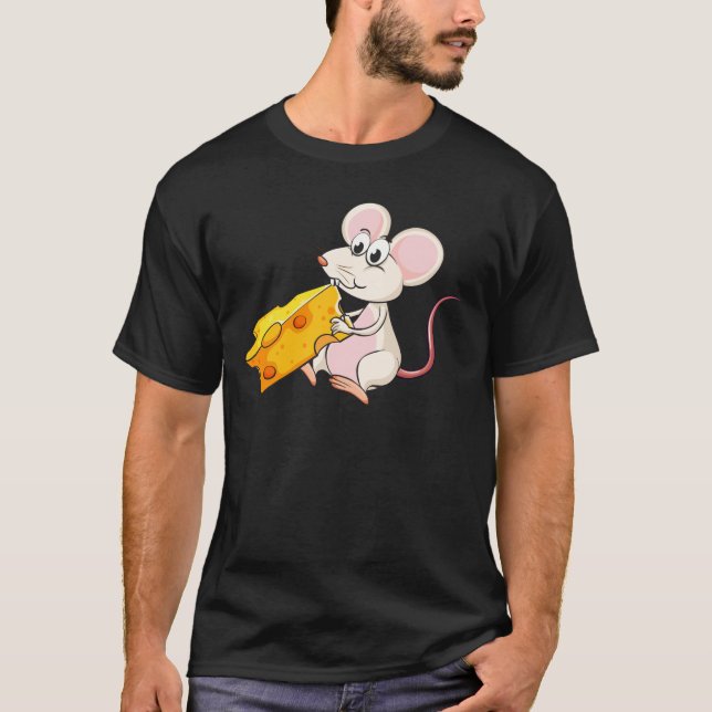 Camiseta Um rato que come o queijo (Frente)