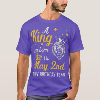 Camiseta Um Rei Foi Nascer No segundo Feliz Aniversário Par