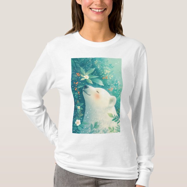 Camiseta Um Retiro Mágico de Urso Polar (Frente)