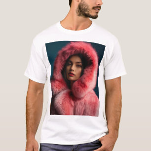 Camiseta Um retrato da beleza, um retrato elegante moderno