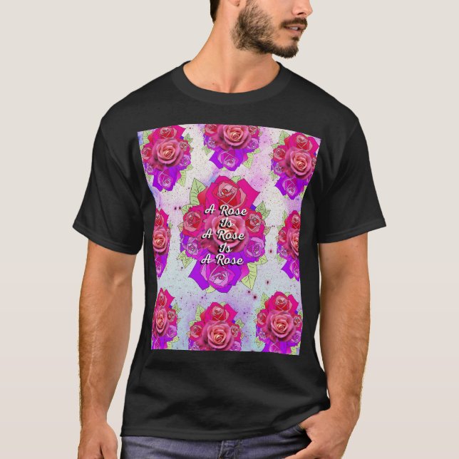 Camiseta Um Rosa é um Rosa é um Rosa (Frente)