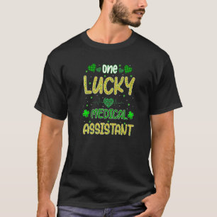 Camiseta Um Santo do Assistente Médico Sortudo