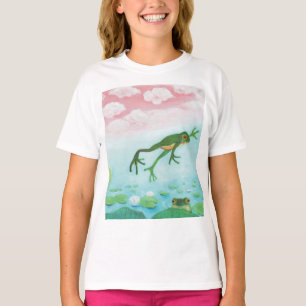 Camiseta Um Sapo Engraçado Engraçado Passa Para O Pond