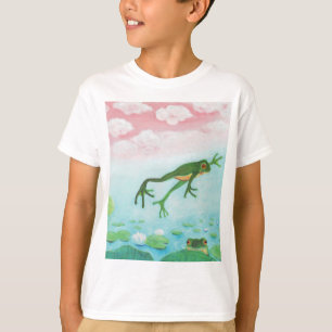 Camiseta Um Sapo Engraçado Engraçado Passa Para O Pond