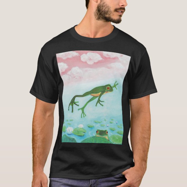 Camiseta Um Sapo Passa Para A Ilustração Do Pond (Frente)