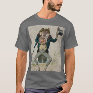 Camiseta Um sapo vestido à fantasia, segurando um guarda-ch
