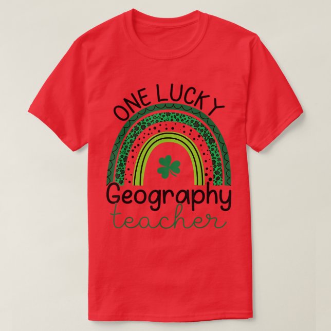Camiseta Um Shamro de Dia de São Patrício de Professores de (Frente do Design)
