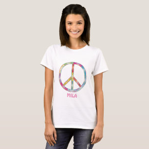 Camiseta Um sinal colorido de paz