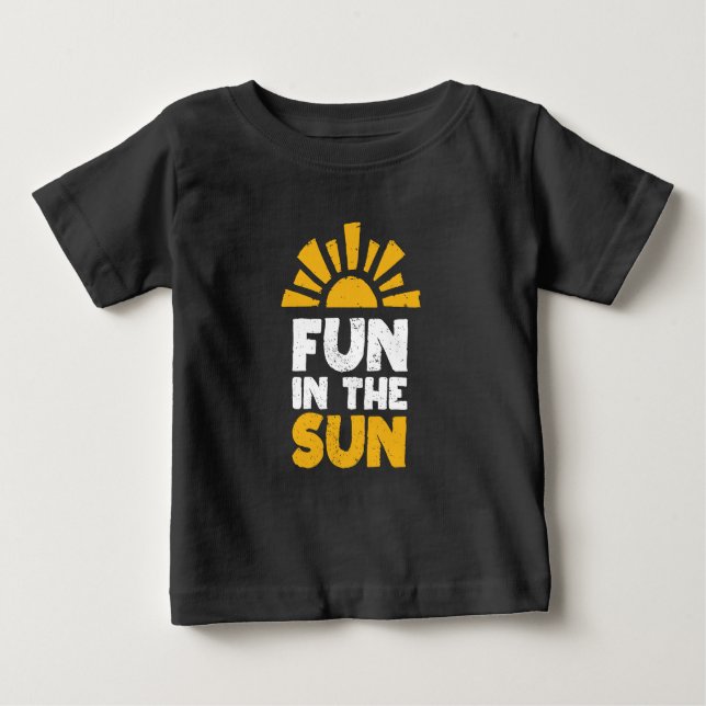 Camiseta Um sinal que diz diversão ao sol (Frente)