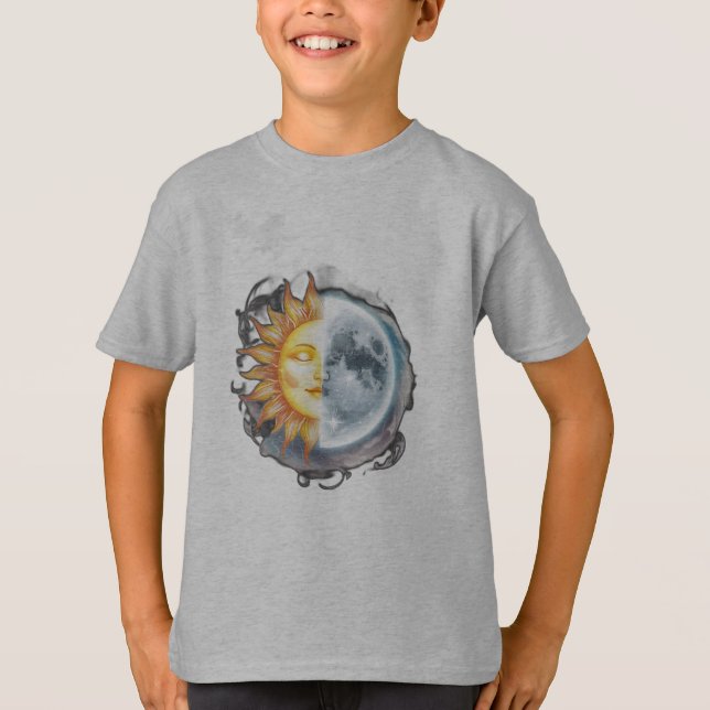 Camiseta Um sol e uma lua fundidos (Frente)