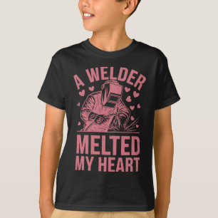 Camiseta Um Soldador Derreteu Meu Coração Dia dos Namorados