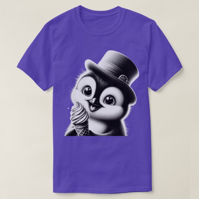 Camiseta Um sorvete engraçado de um clube de comida de ping (Frente do Design)