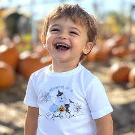 Camiseta Um Spooky Aniversário de Halloween azul Boo