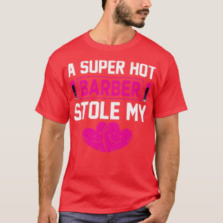 Camiseta Um Super Barbeiro Roubou Meu Coração Exclusivo Pre