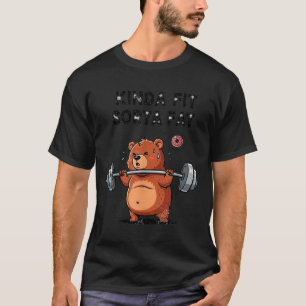 Camiseta Um Tanto em Forma Meio Gordo Divertido Corpo de Ac
