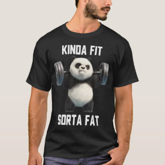 Camiseta Um Tanto em Forma Meio Gordo - Panda Bonitinho Div