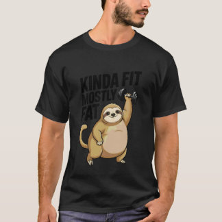 Camiseta Um Tanto em Forma Principalmente Gordo Engraçado A
