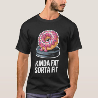 Camiseta Um Tanto Gordo Meio em Forma Humor Fitness Levanta