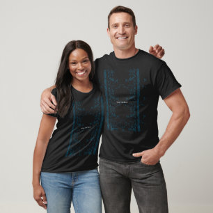 Camiseta Um tapete com arte criativa azul e branca mais