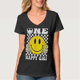 Camiseta Um tapete feliz da família de primeiros aniversari