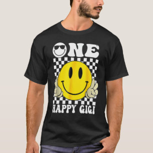 Camiseta Um tapete feliz da família de primeiros aniversari