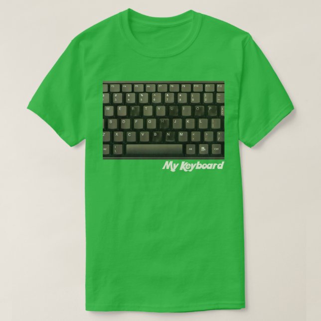 Camiseta Um teclado de Solteiro (Frente do Design)