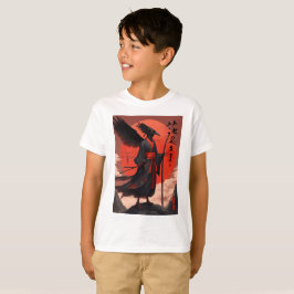Camiseta Um tengu com corpo vermelho escarlate