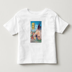 Camiseta Um Tepee indiano do corvo, anúncio de produto de