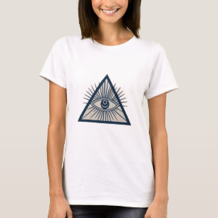 Camiseta Um terceiro olho com linhas radiantes,