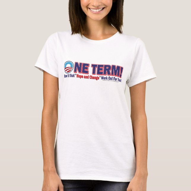 Camiseta Um termo Como é que essa esperança e as mudanças f (Frente)
