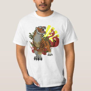 Camiseta Um tigre ao estilo japonês
