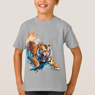 Camiseta Um tigre em chamas