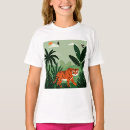 Camiseta Um tigre numa floresta tropical