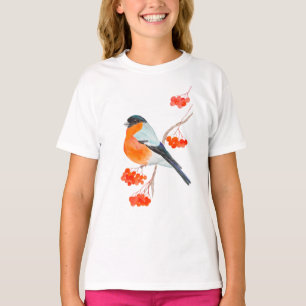 Camiseta Um touro engraçado em um galho de árvore