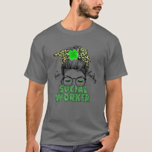 Camiseta Um trabalhador social sortudo - Dia de São Patríci