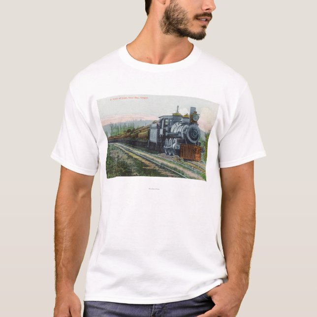 Camiseta Um trem da baía de LogsCoos, OU (Frente)