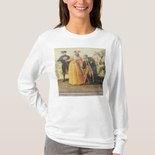 Camiseta Um trupe de Commedia Dell'Arte antes de um
