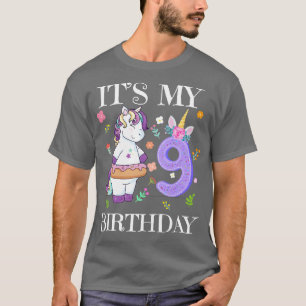 Camiseta Um Unicórnio Bonito É O Meu 9º Aniversário