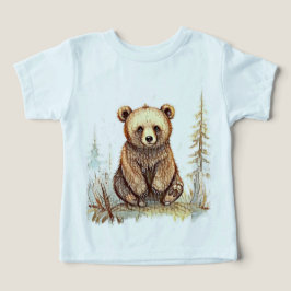 Camiseta Um ursinho bonitinho - design de ilustração artíst