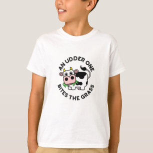 Camiseta Um Utensário Morde A Vaca Engraçada