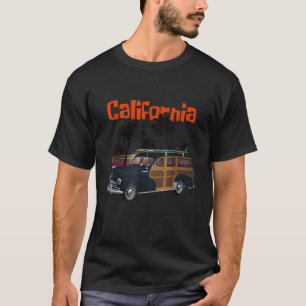 Camiseta Um vagão de surf clássico legal estilo California